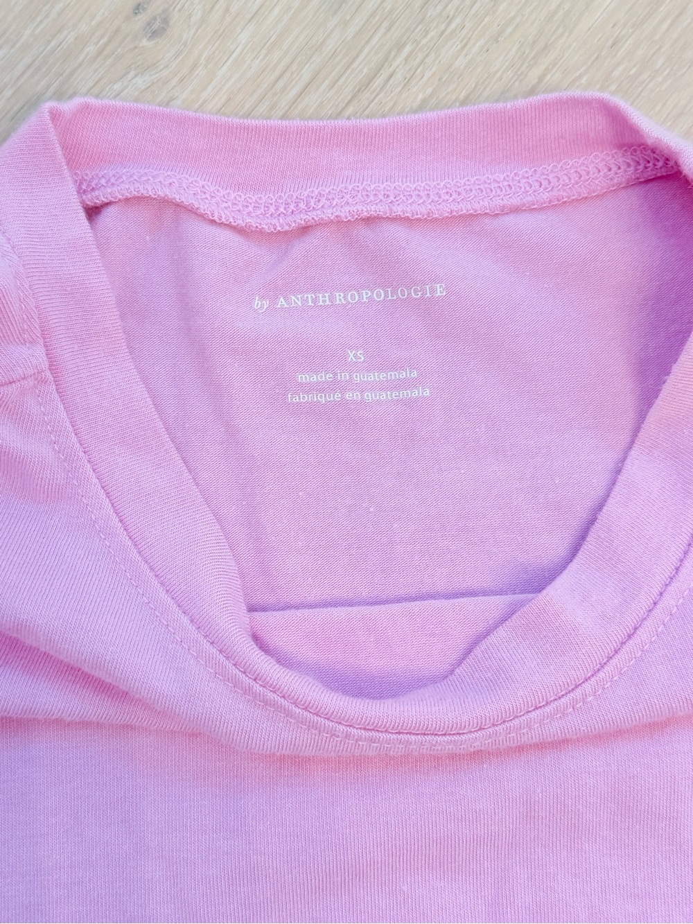 Anthropologie Pink Supima Cotton Micro Modal Tee XS - Picture 2 of 4